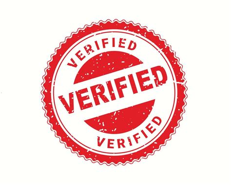 Verified Stamp Rubber Style Red Round Grunge Approved Sign Rubber