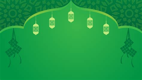 Background Idul Fitri Hijau Yang Indah 1080p Masvian