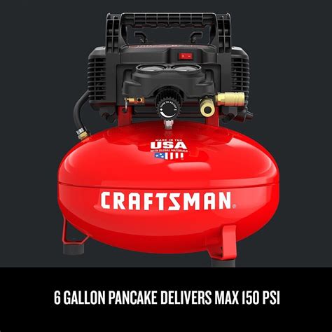 Craftsman Pancake Air Compressor 6 Gallon Oil Free Portable Electric