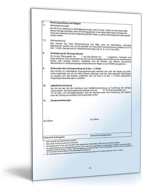Alle punkte sind in der vorlage im detail angelegt, so dass sie. Architektenvertrag zur Objektplanung | Muster zum Download