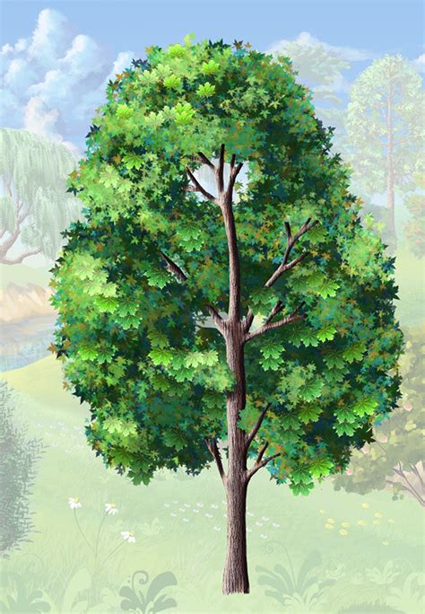 2d Painting Trees On Behance