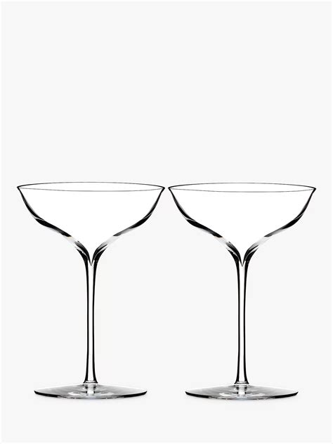 Waterford Elegance Crystal Champagne Coupe Glasses 230ml Set Of 2 Clear At John Lewis And Partners
