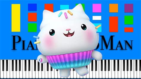 Cakey Cat Sprinkle Party Gabbys Dollhouse Slow Easy Medium 4k Piano Tutorial Youtube