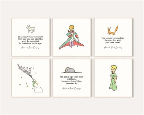 The Little Prince Print The Little Prince Wall Art Set Etsy Uk
