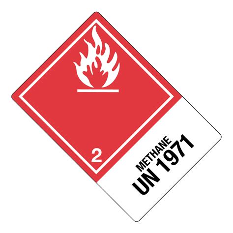 Hazard Class 2 1 Flammable Gas 4 X 6 Gloss Paper Non Worded