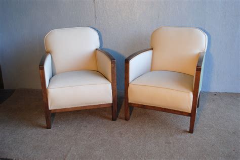Need a certain material to finish your room's overall look and feel? Pair of original Art Deco Fireside Chairs || Cloud 9, Art ...
