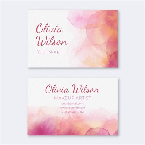 Watercolor Business Card Vectors And Illustrations For Free Download