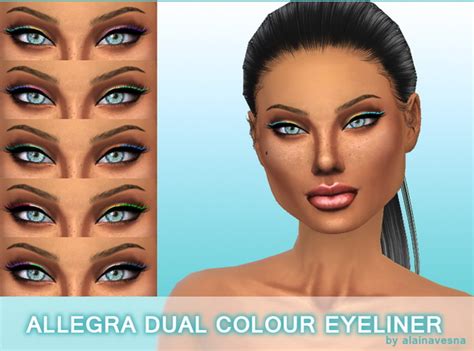 Alaina Vesna Allegra Dual Colour Eyeliner Sims 4 Downloads