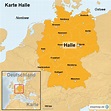 StepMap - Karte Halle - Landkarte für Deutschland