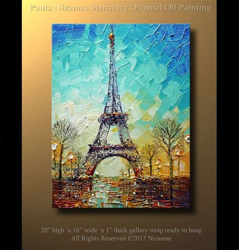 Original Abstract Contemporary Eiffel Tower Oil Painting Etsy In 2020