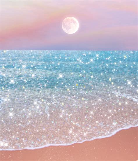 Pastel Paradise Sparkle Wallpaper Beach Wallpaper Best Iphone