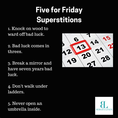Bergen Linen Friday The 13th Superstitions A Little Friday Fun With