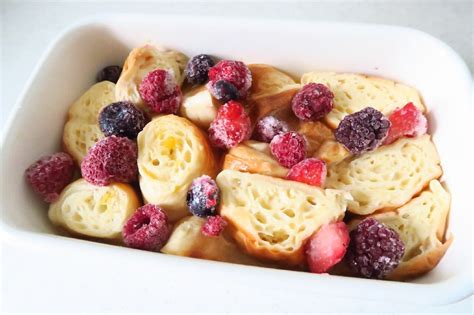 Recipe Croissant Bread Pudding Gorgeous With Mixed Berries Using