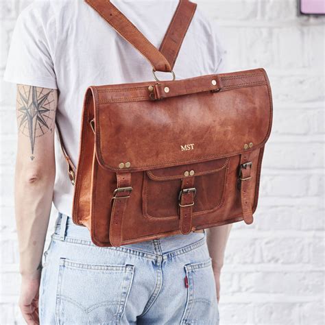 Convertible Leather Backpack Satchel By Vida Vida