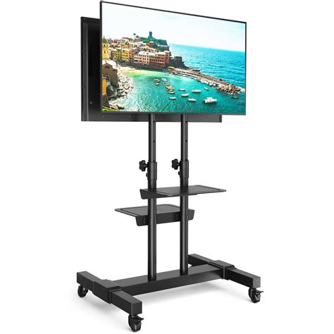 Buy Rfiver Dual Monitors Mobile Tv Cart With Tilt For 37 80 Inch Flat