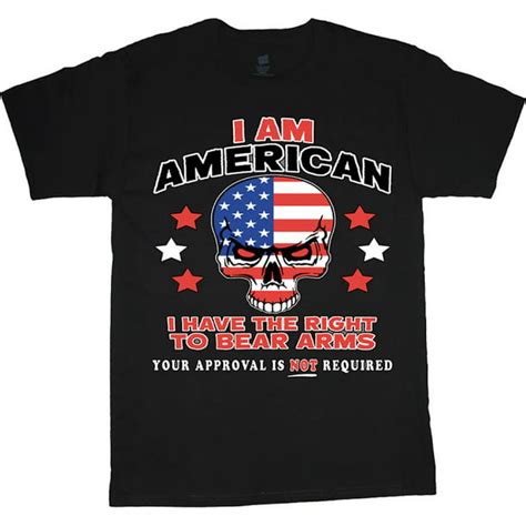 Decked Out Duds Mens Graphic Tee American Flag Skull Skull T Shirt