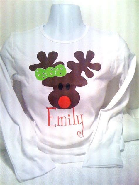 Personalized Christmas Reindeer Shirt With Bling By Planitmarrs 1750