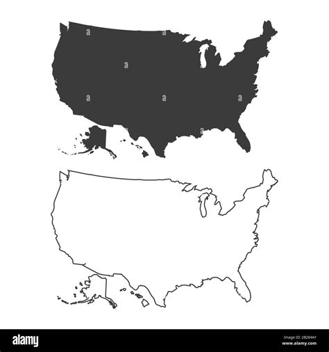 Mapa De Estados Unidos Con Estados Unidos Ilustración Vectorial Imagen