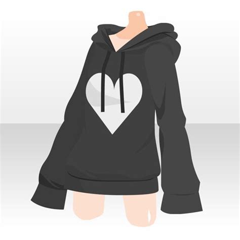 Black Heart Hoodie Outfit Reference Bocetos De Ropa