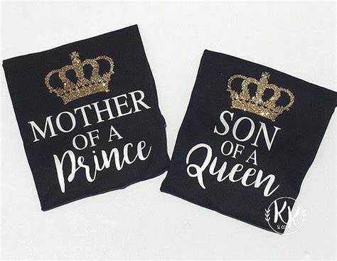 Mother Of A Prince Son Of A Queen Mother Son Shirts Matching Shirts