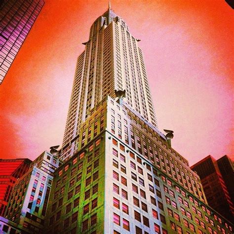 New York City Impressions Chrysler Building In Orange New York City