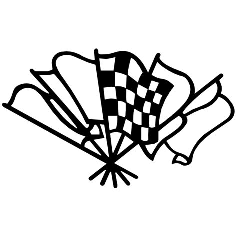 Multiple Racing Flags Sticker
