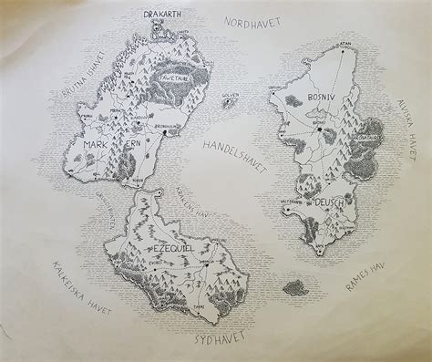 Oc Art My First Hand Drawn Map Of My Campaign World Rdnd