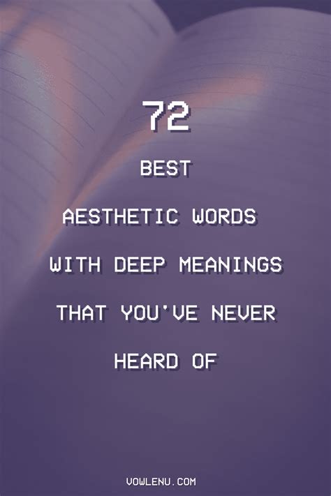 72 Best Aesthetic Words With Deep Meanings The Ultimate List Vowlenu