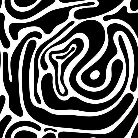 Vector Trippy Seamless Pattern Psychedelic Design Background Liquid Cells Swirl Flowing Waves