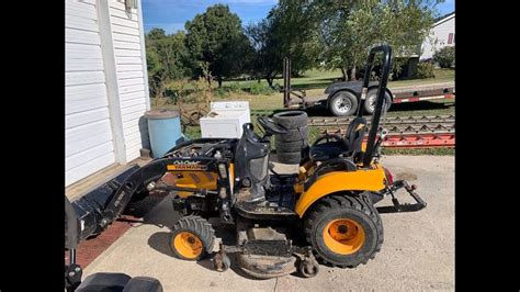 Cub Cadet Sc2400 Compact Tractor Wloader And Mower Deck Youtube