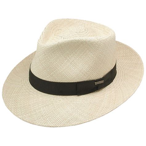 Stetson Retro Panama Straw Fedora Hat Hats For Men Western Cowboy
