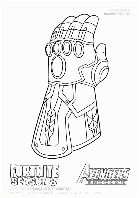 Thanos Gauntlet Coloring Page Coloring Pages