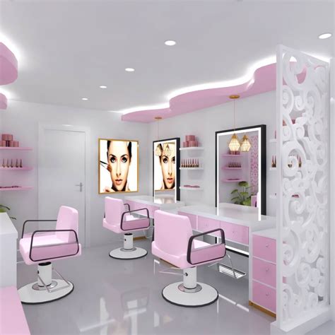 Pink Beauty Salon Shop Furniture I Brow Studio Station Design