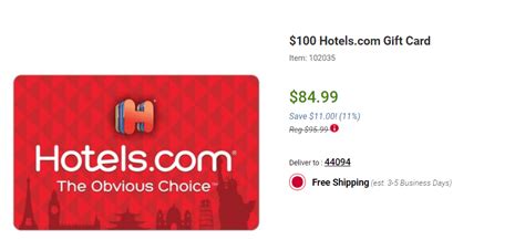 Credit card payment through internet banking: $100 Hotels.com Gift Card for $85 from BJs.com - Doctor Of Credit