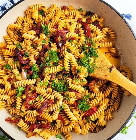 Caramelized Onion Sun Dried Tomato Vegan Pasta Beautiful Eats Things