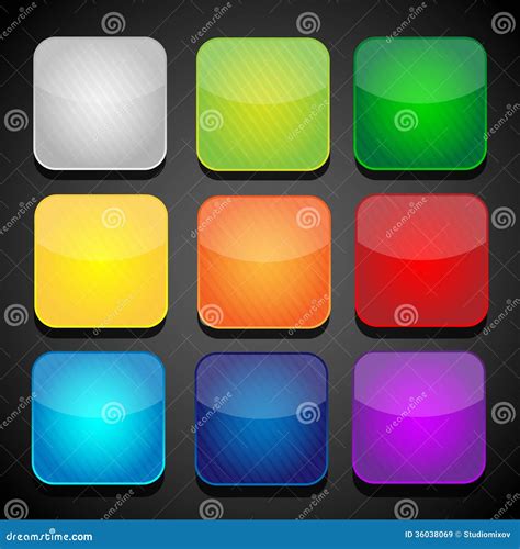 Set Of Color Apps Icons Background Stock Vector Illustration Of