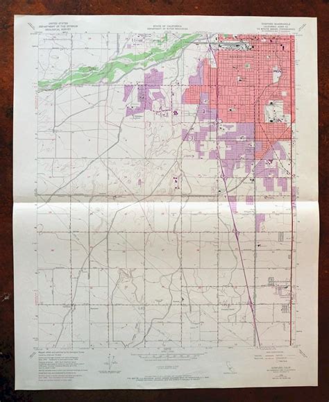 Gosford Bakersfield Panama California Vintage Usgs Topographic Map 1968