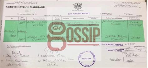 Ghana Marriage Certificate Tutoreorg Master Of Documents
