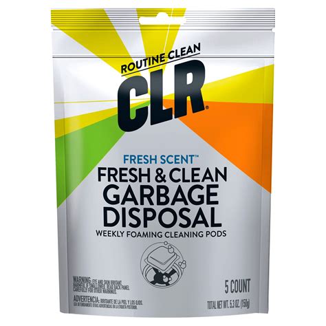 Clr Fresh And Clean Garbage Disposal Cleaner Foaming Pods 5ct Fresh
