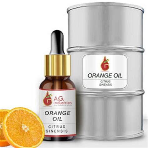 Steam Distilled Orange Fruit Peel Essential Oil Citrus Sinensis For