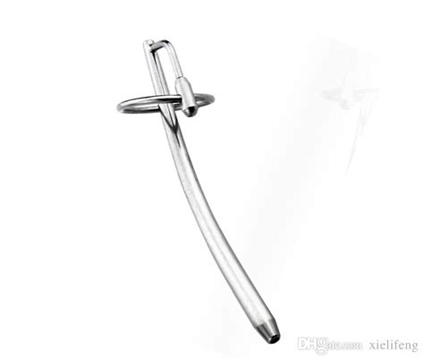 Stainless Steel Urethral Catheter Curvy Penis Plugs Insertion Peehole