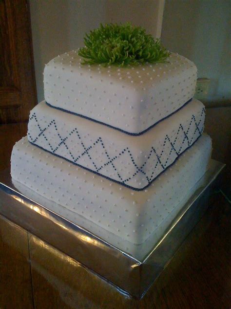 See more ideas about christmas cake, christmas baking, christmas treats. 3-tier square fondant-covered wedding cake. | Cake ...