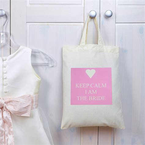 Personalised Keep Calm Bride Bag By Andrea Fays