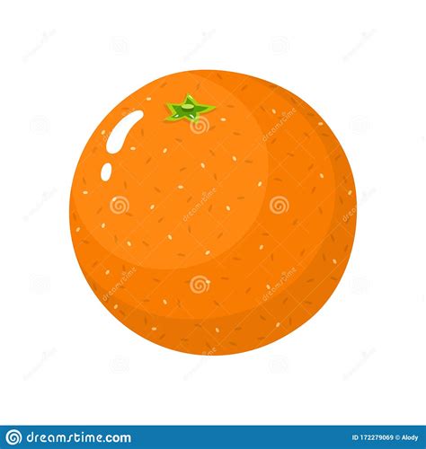 Fresh Whole Orange Fruit Isolated On White Background Tangerine