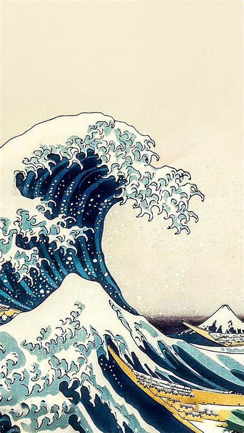 The Great Wave Off Kanagawa Wallpaper 4k 1440x2560 Wallpaper Olas