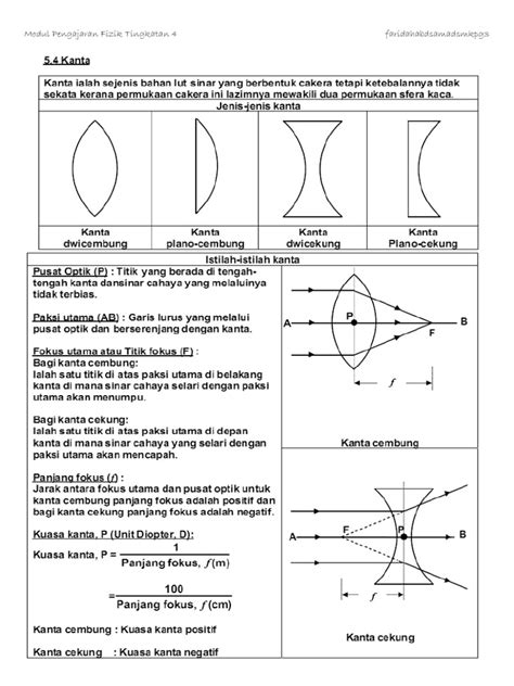 Fizik spm tingkatan 4 kssm bab 4 haba tutorial 4.1 a dan b. nota Kanta fizik ting 4 bab 5