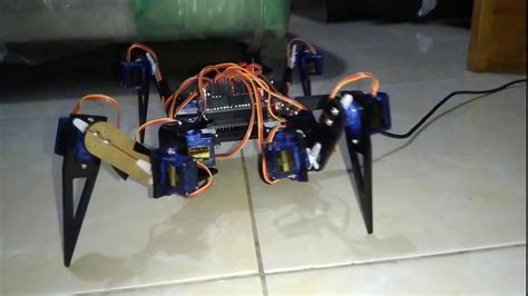 Diy Quadruped Robot With Arduino Microcontroller Youtube