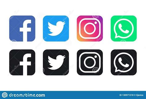 10 Facebook Twitter Instagram Icons Vector Facebook And Instagram