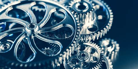 Gears And Cogs Mechanism Industrial Machinery Stock Illustration