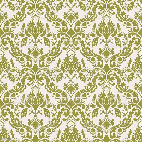 Vector Damask Seamless Pattern Backgrounds Classical Luxury Old